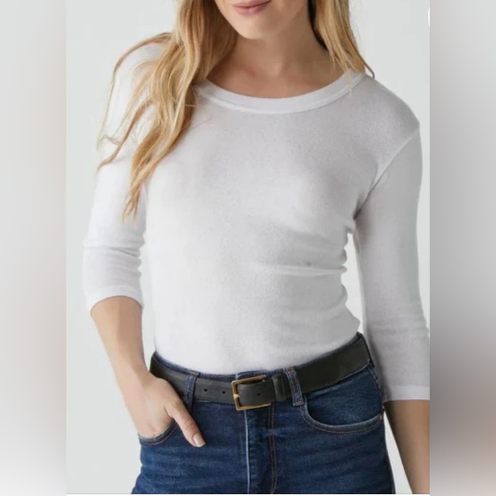 Michael Stars Cream Textured Top